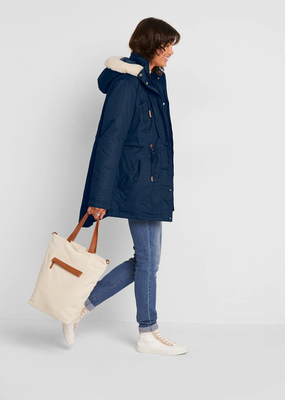 Parka rembourrée avec bordure sherpa - 2