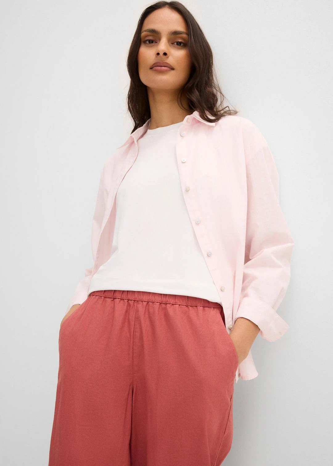 Pantalon 3/4 aérien en lin mélangé - 3