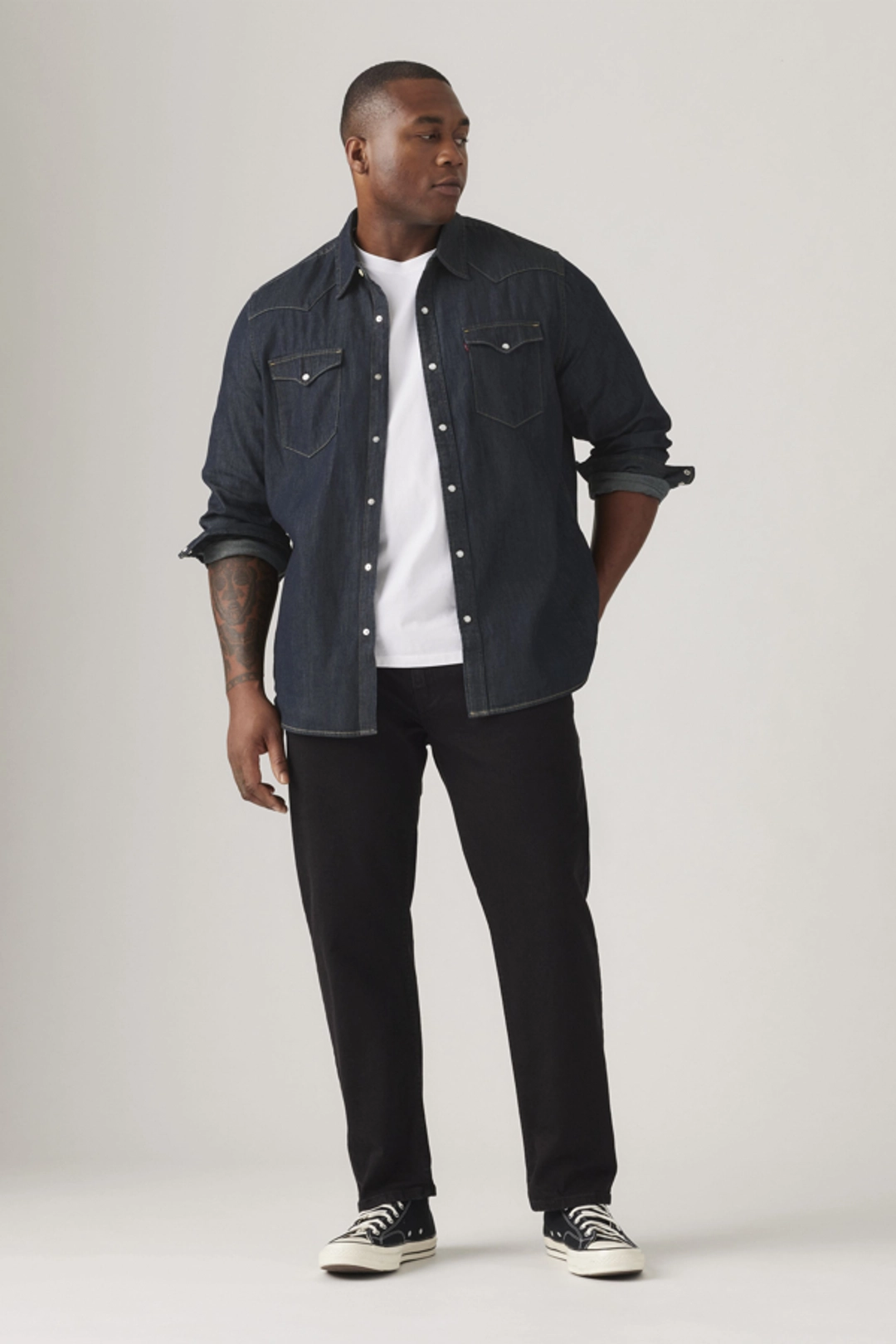 Levi's Jean 502 Taper (grandes Tailles) - Homme - Noir / Native Cali - 50X34