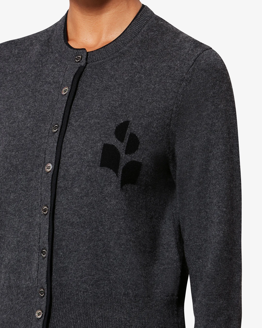Cardigan Logo Lona - Femme - Anthracite-noir - Taille 40 - Marant Étoile - 2