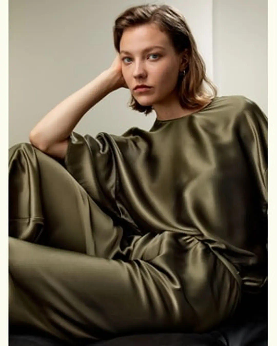 LILYSILK Chemisier En Soie Manches Épaules Tombantes Lisse Et Doux Pour La Peau Soie De Mûrier Doux Pour La Peau, Confortable Et Durable Pin S
