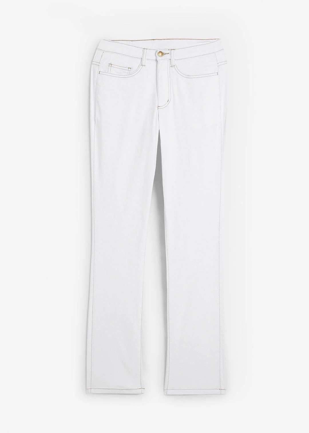 Jean droit taille mi-haute, extensible