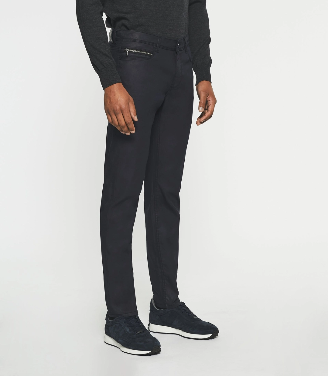 IZAC - Jean slim denim enduit marine ENDUIT