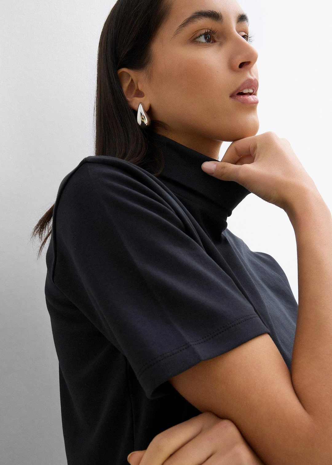 T-shirt col roulé 100% coton - 3