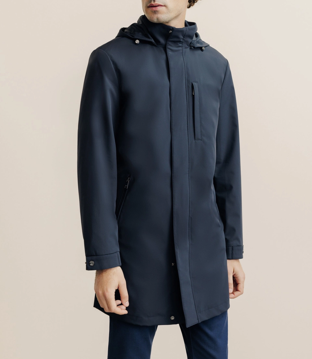 IZAC - Parka longue et légère marine