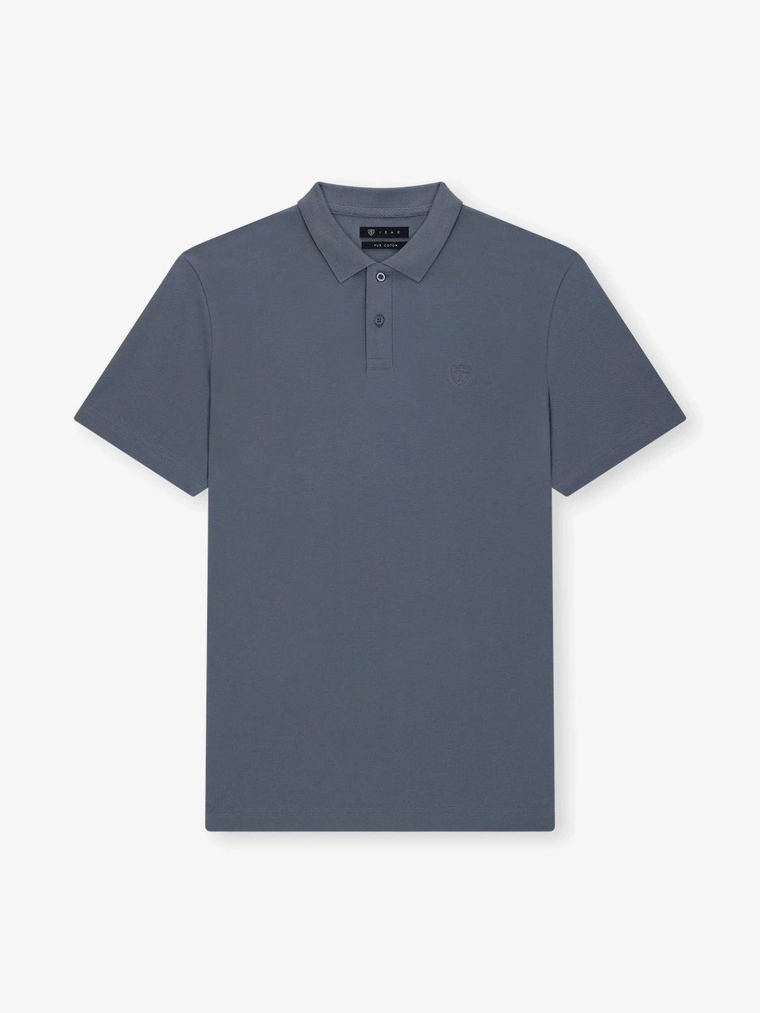 IZAC - Polo piqué bleu gris