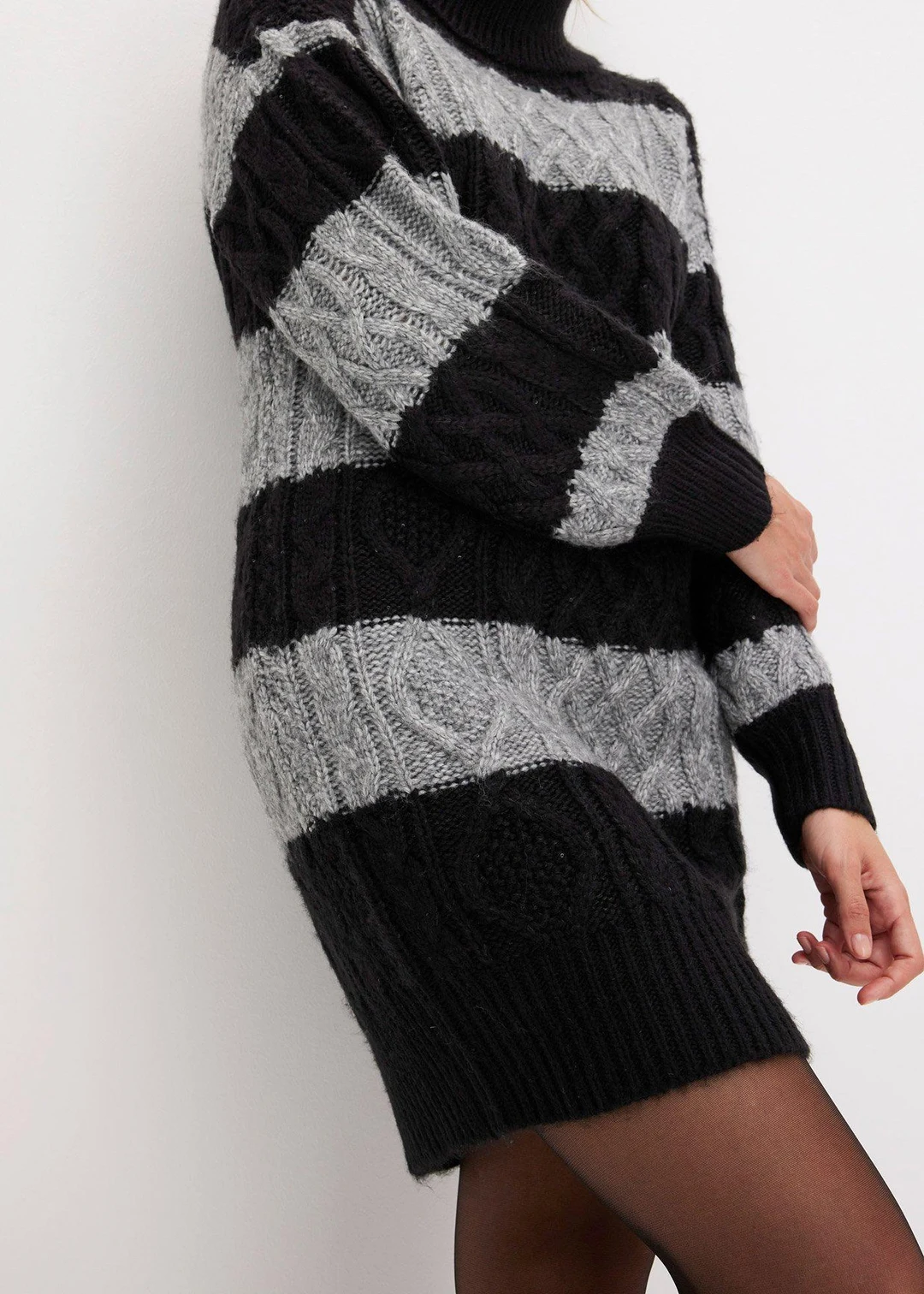 Robe en maille rayée - 3