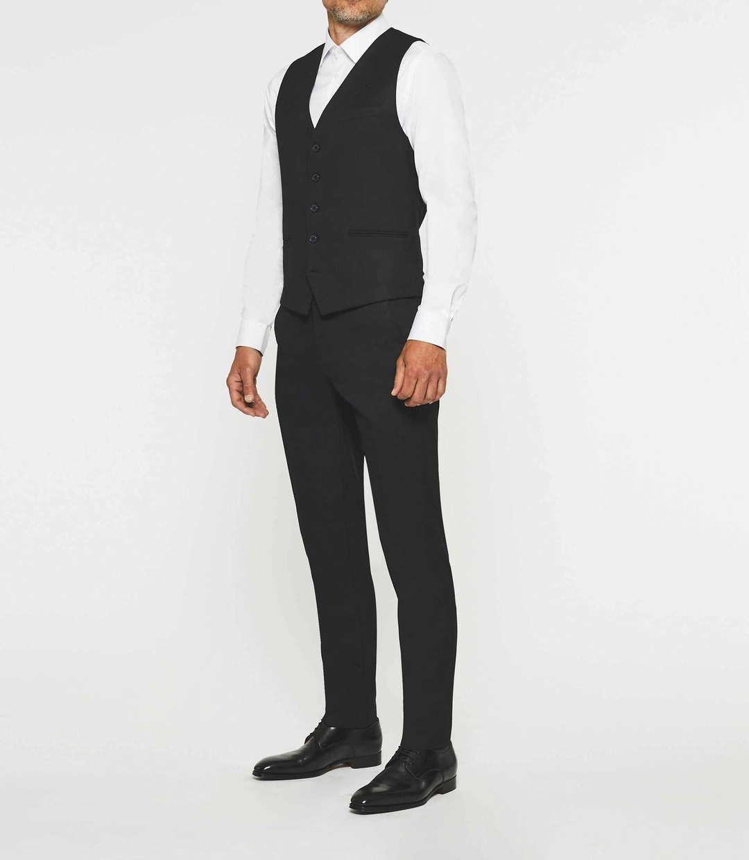 IZAC - Gilet de costume noir XSOYEUX