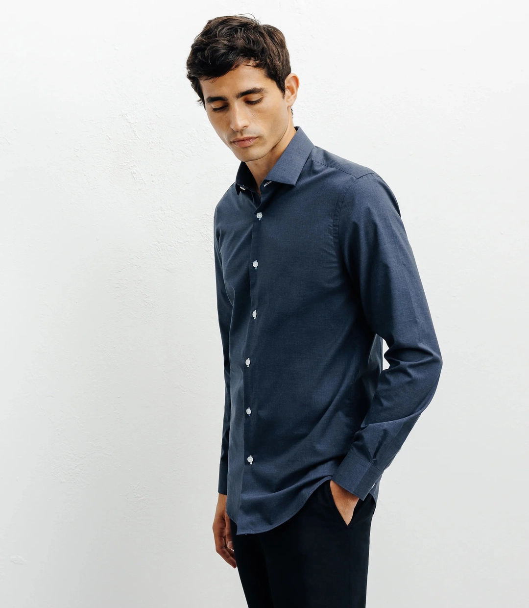 IZAC - Chemise ville imprimée marine
