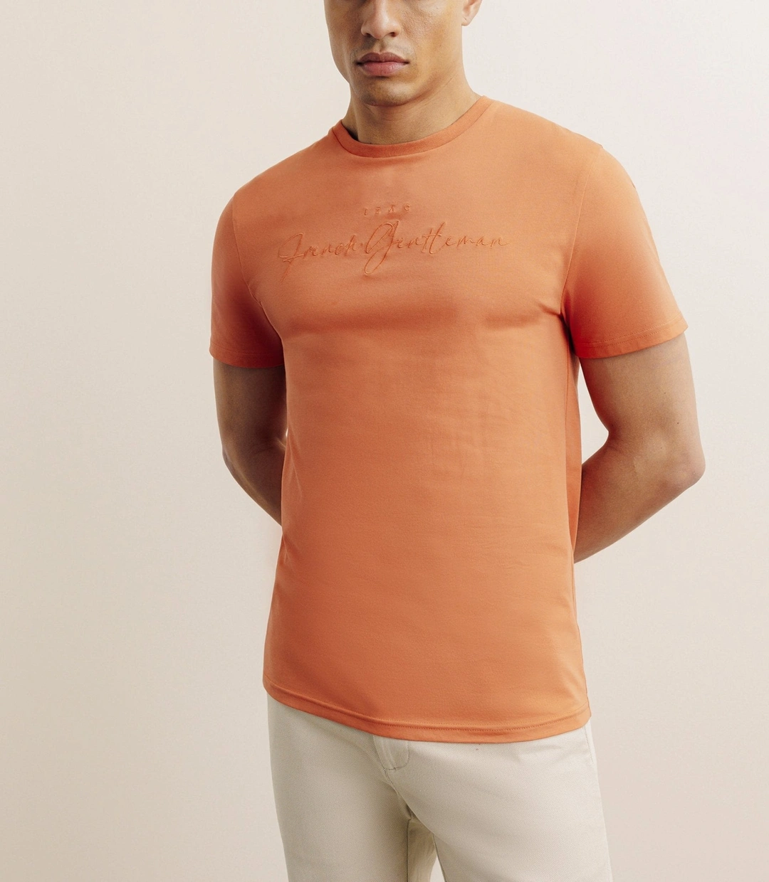 IZAC - T-shirt manches courtes orange foncé