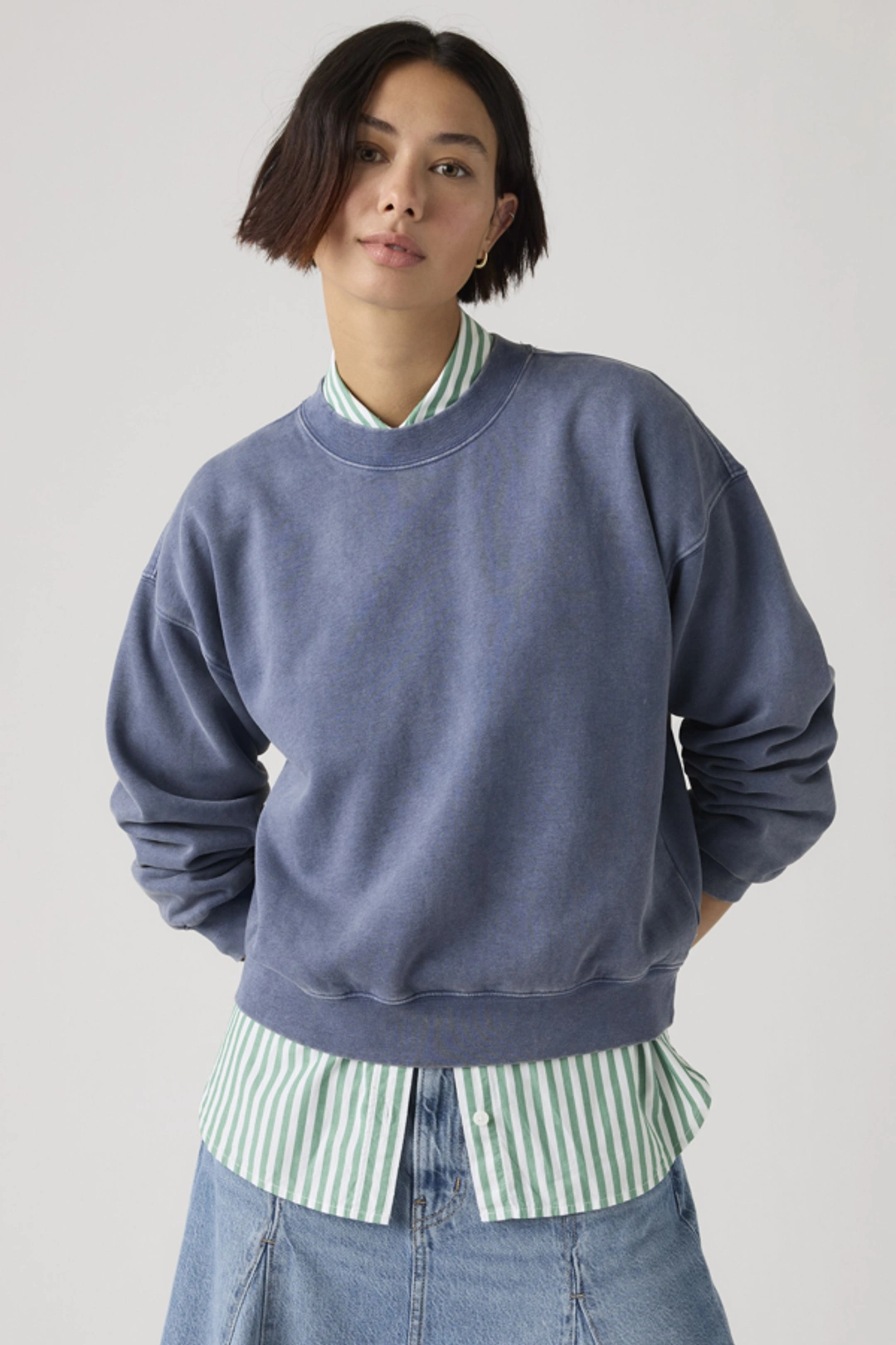 Levi's Sweat Shirt Vintage Boxy - Femme - Vert / Pine Green - M