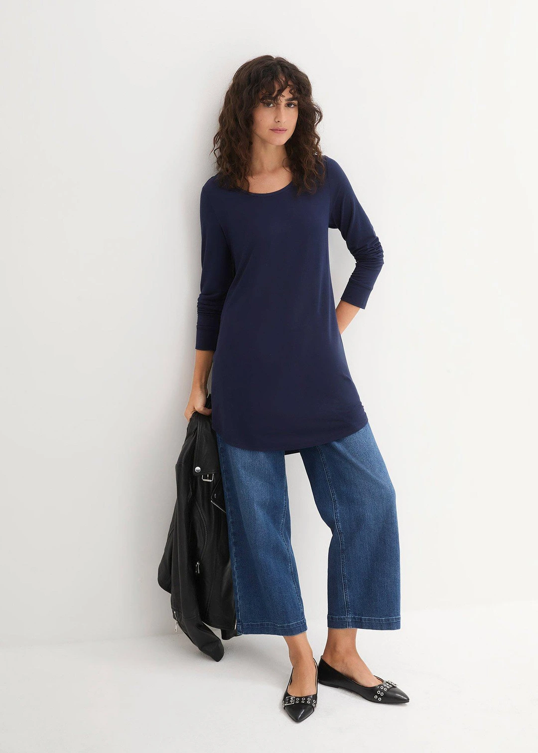 T-shirt viscose long, manches longues