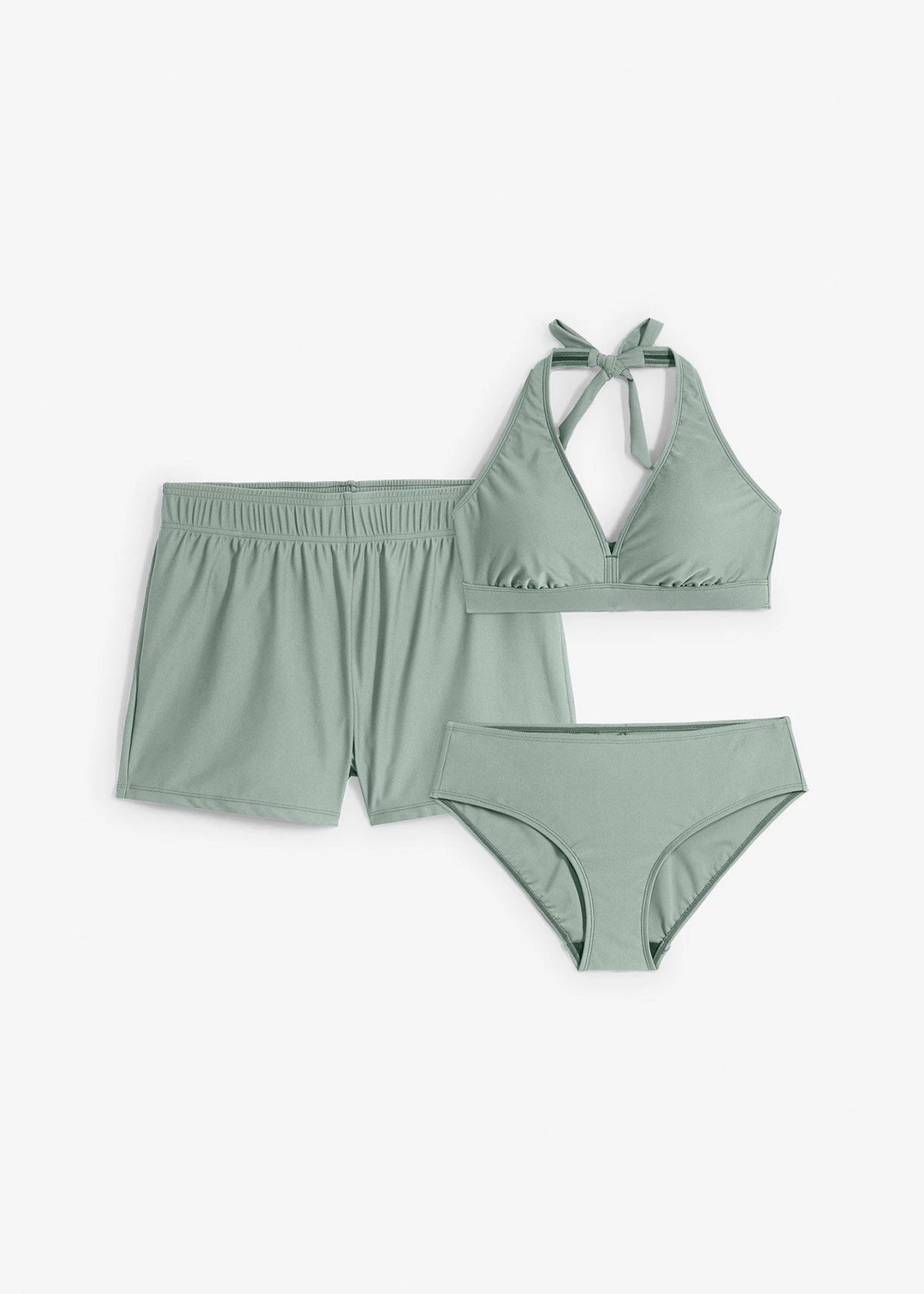 Bikini et short de bain (ens. 3 pces)