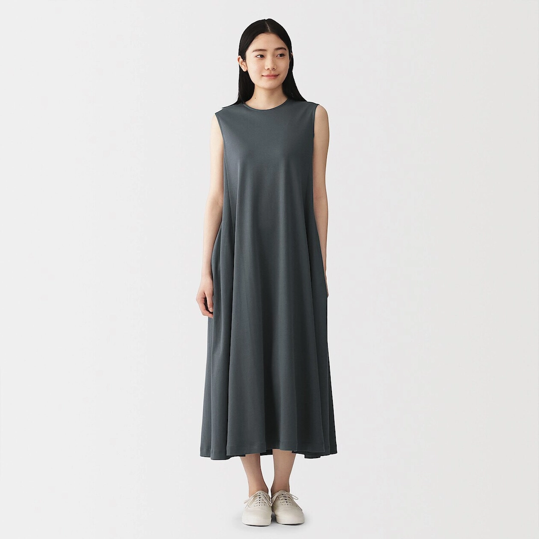 Robe sans manches évasée en coton bio Cool Touch pour femme
