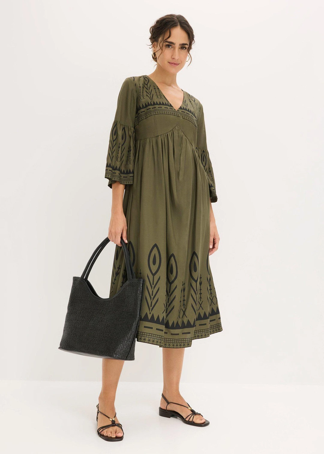 Robe midi en viscose fluide - 2