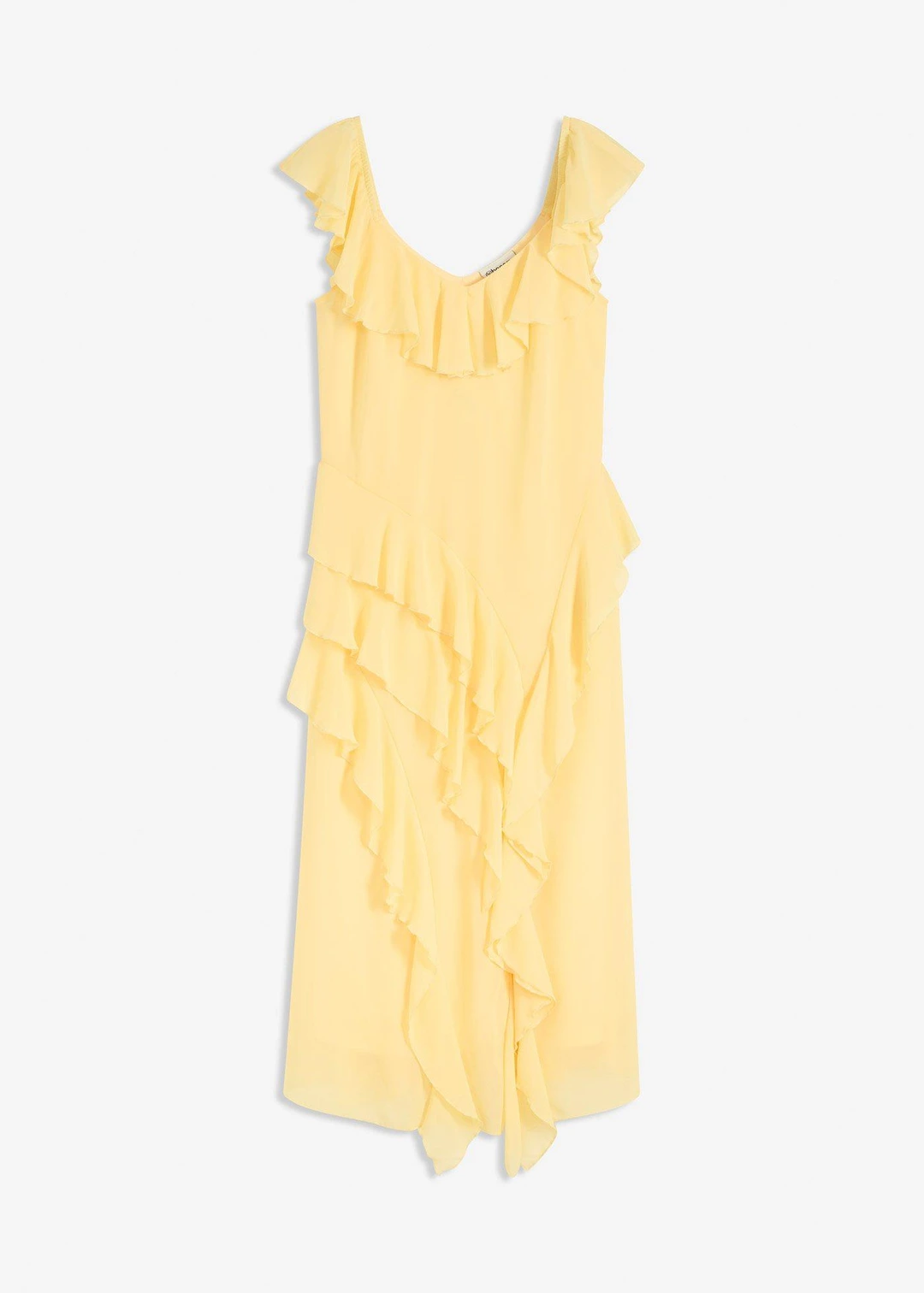 Robe en mousseline avec bretelles et volants