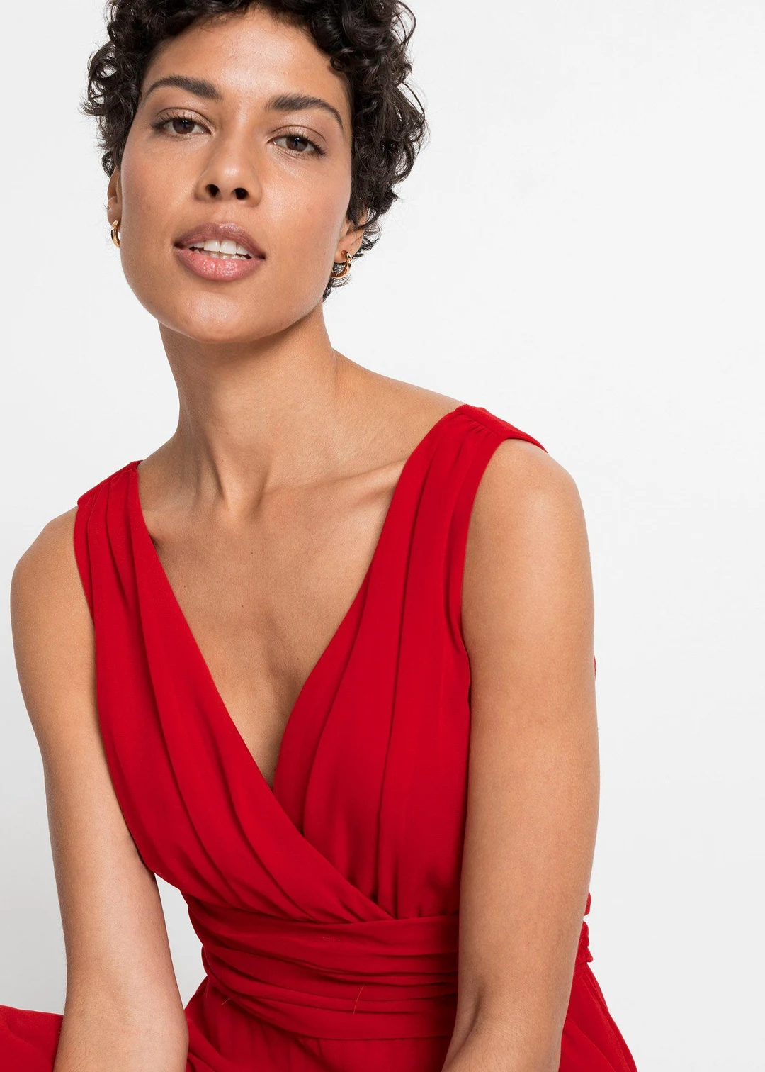 Robe en mousseline avec fronces