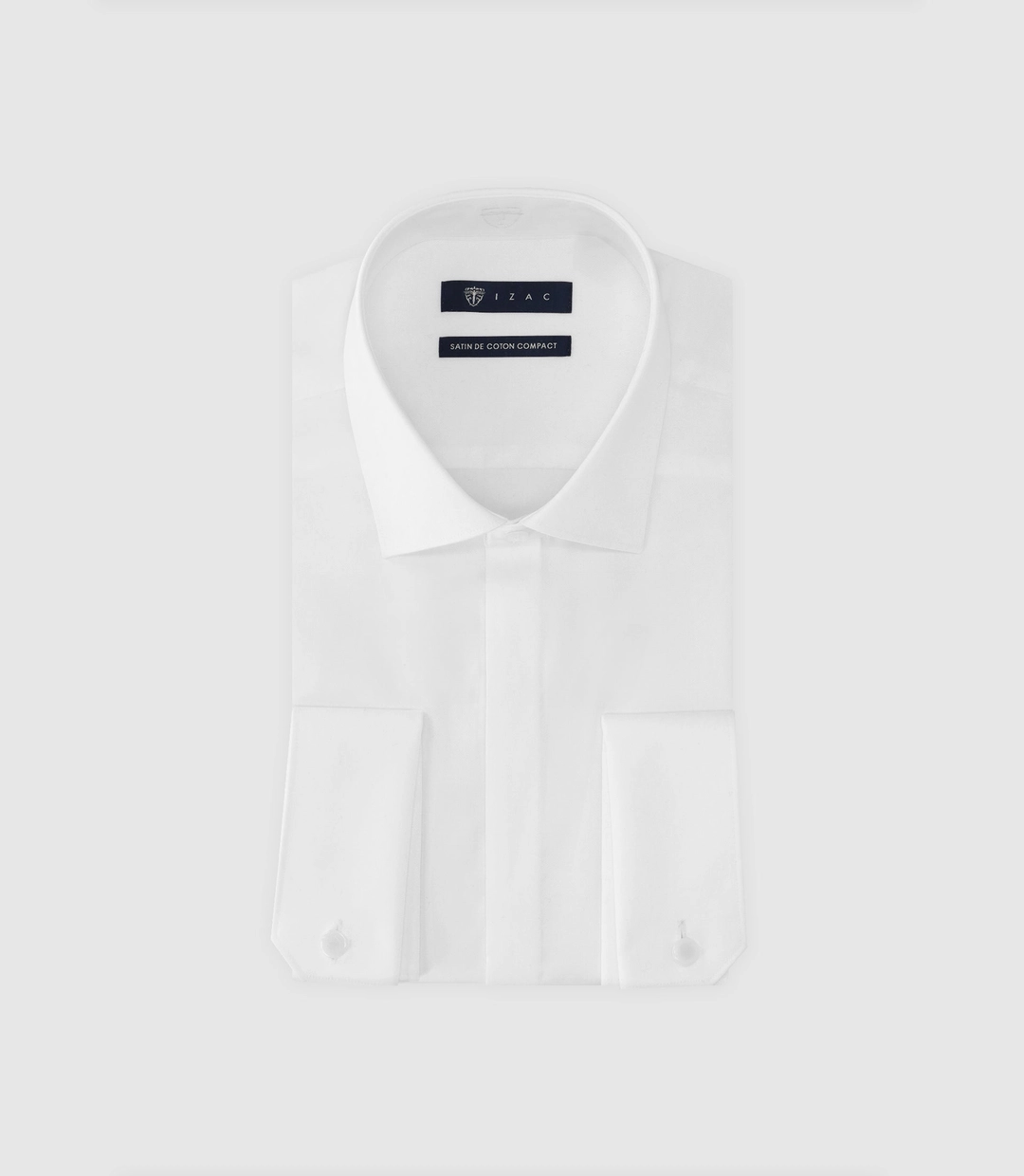 IZAC - Chemise avec bouton gravé blanche