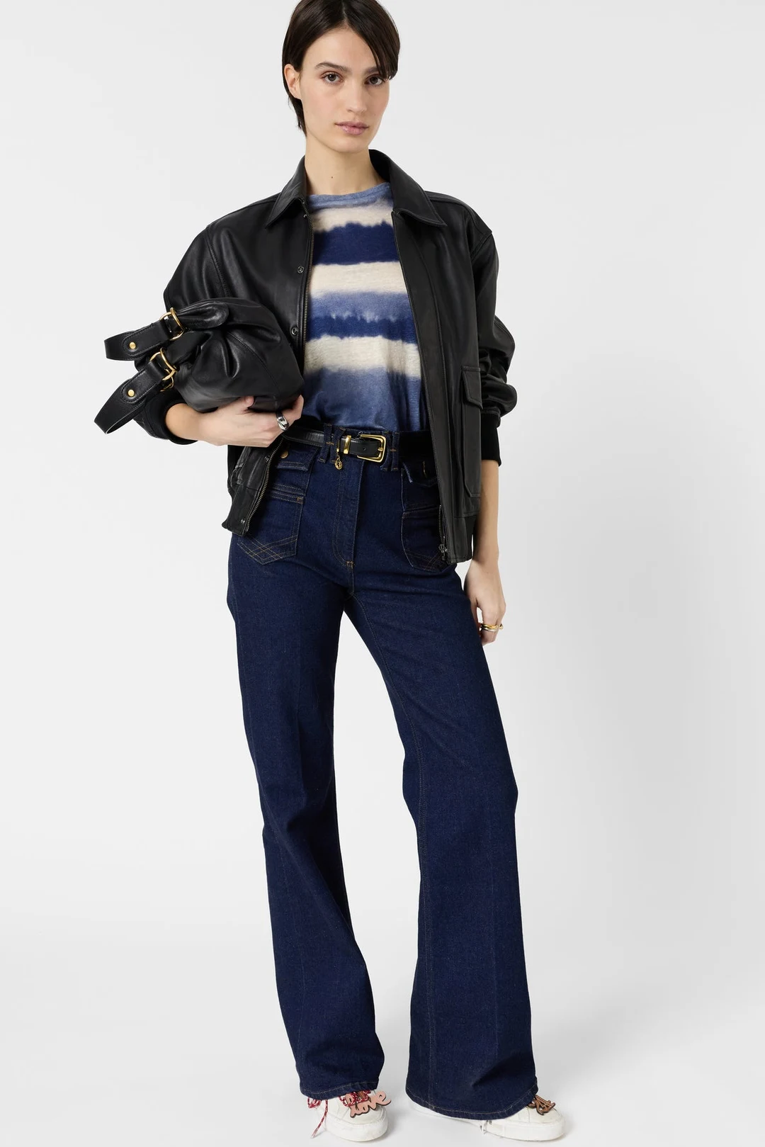 T-shirt tie and die en lin - MABINTY - Caramel - 2