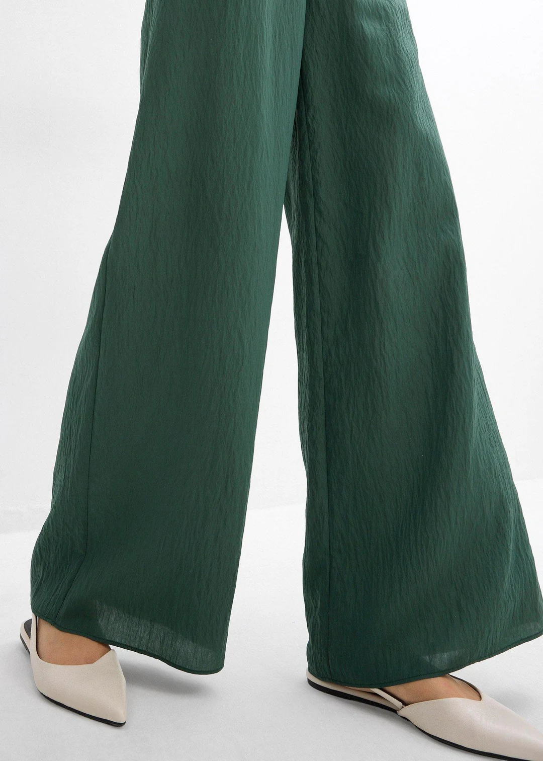 Pantalon en viscose mélangée, effet froissé - 3