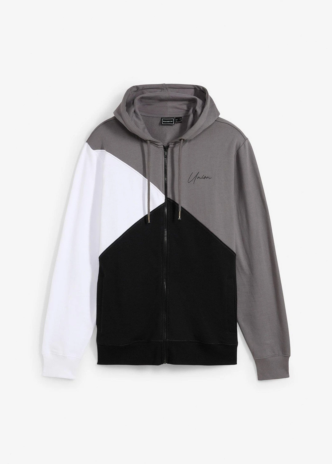 Sweat zippé à capuche 100% coton