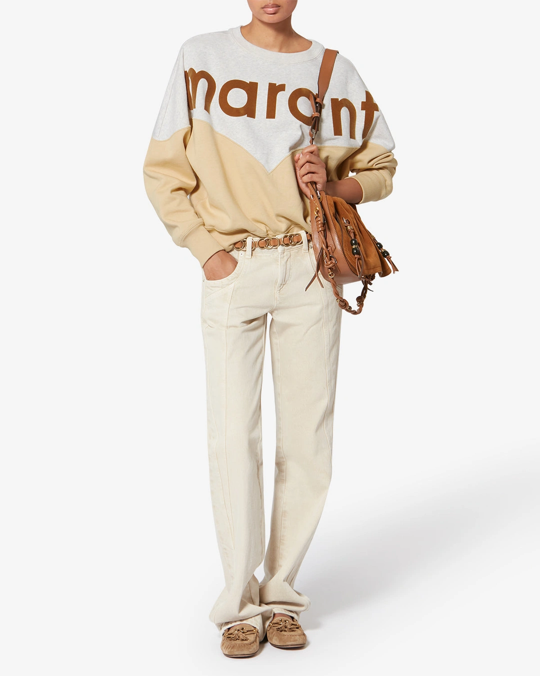 Sweat Shirt Houston - Femme - Ocre Clair - Taille 42 - Marant Étoile - 4