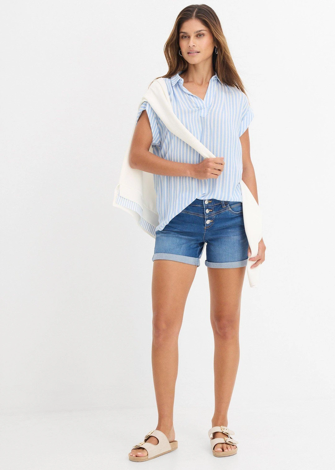 Short en jean taille mi-haute