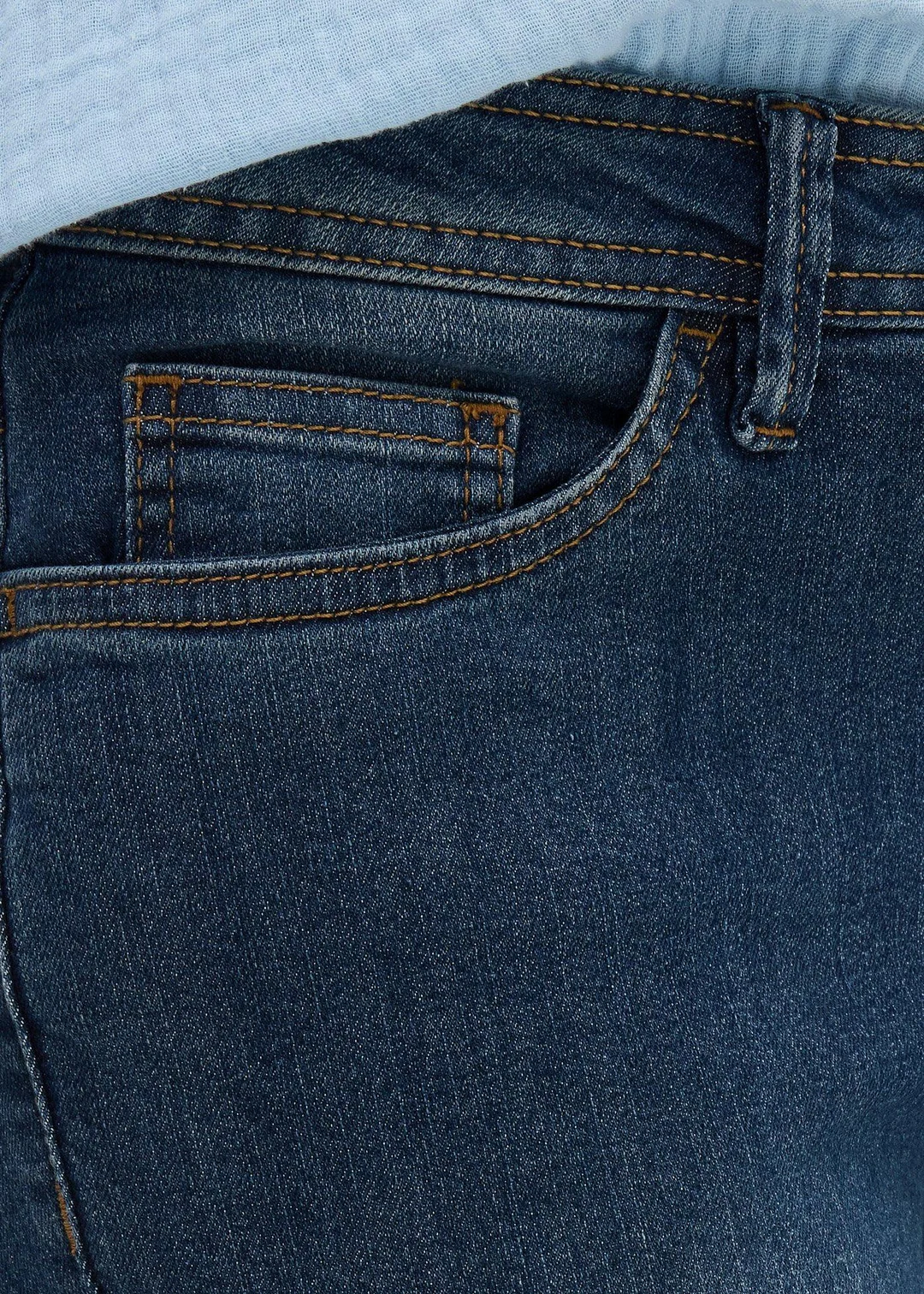 Jean slim taille mi-haute, raccourci