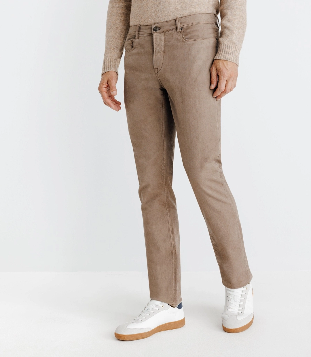 IZAC - Jean 5 poches beige