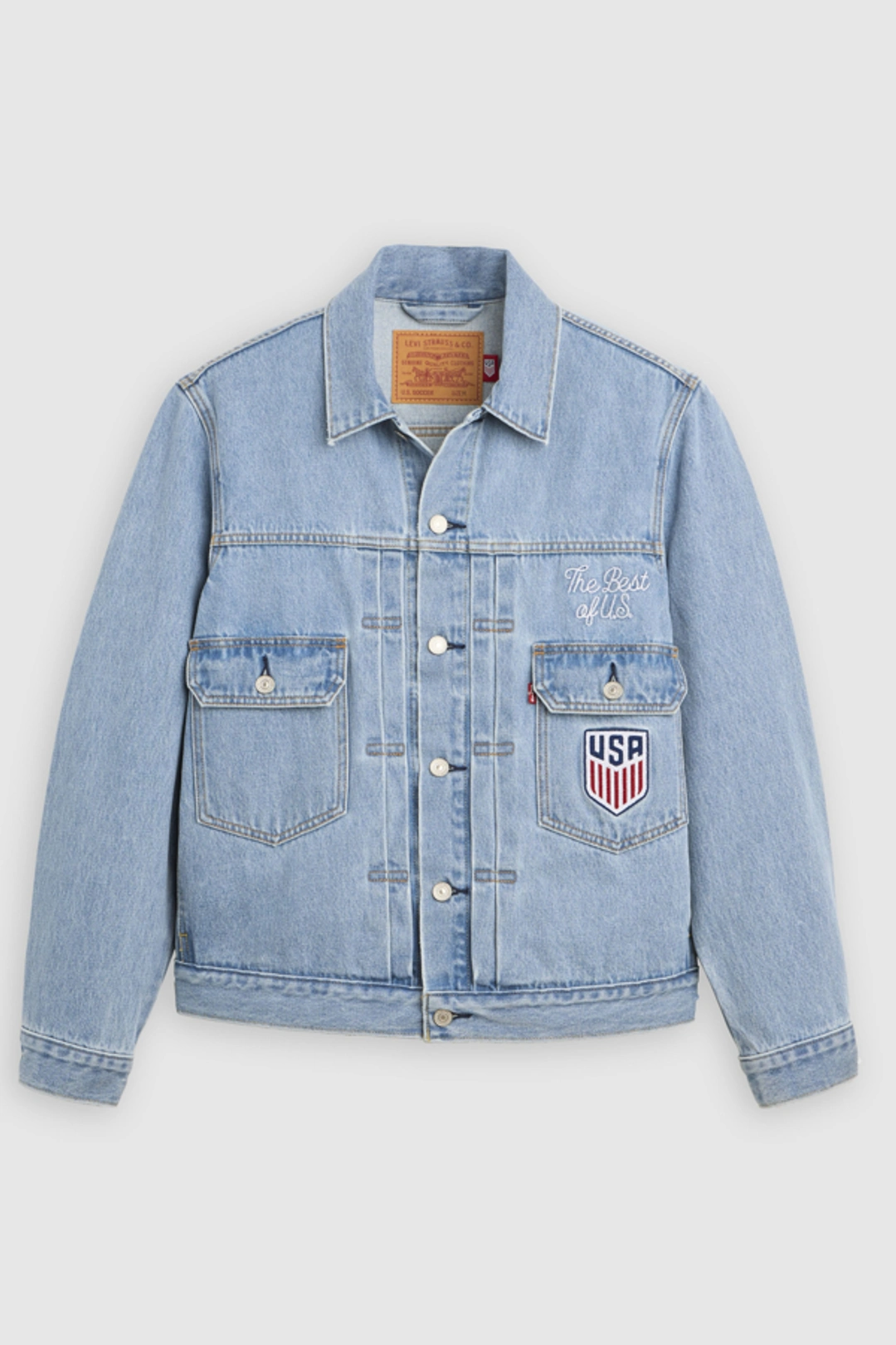 Veste Trucker Type II Levi's U. s. Soccer - Homme - Bleu / USA - 2XL