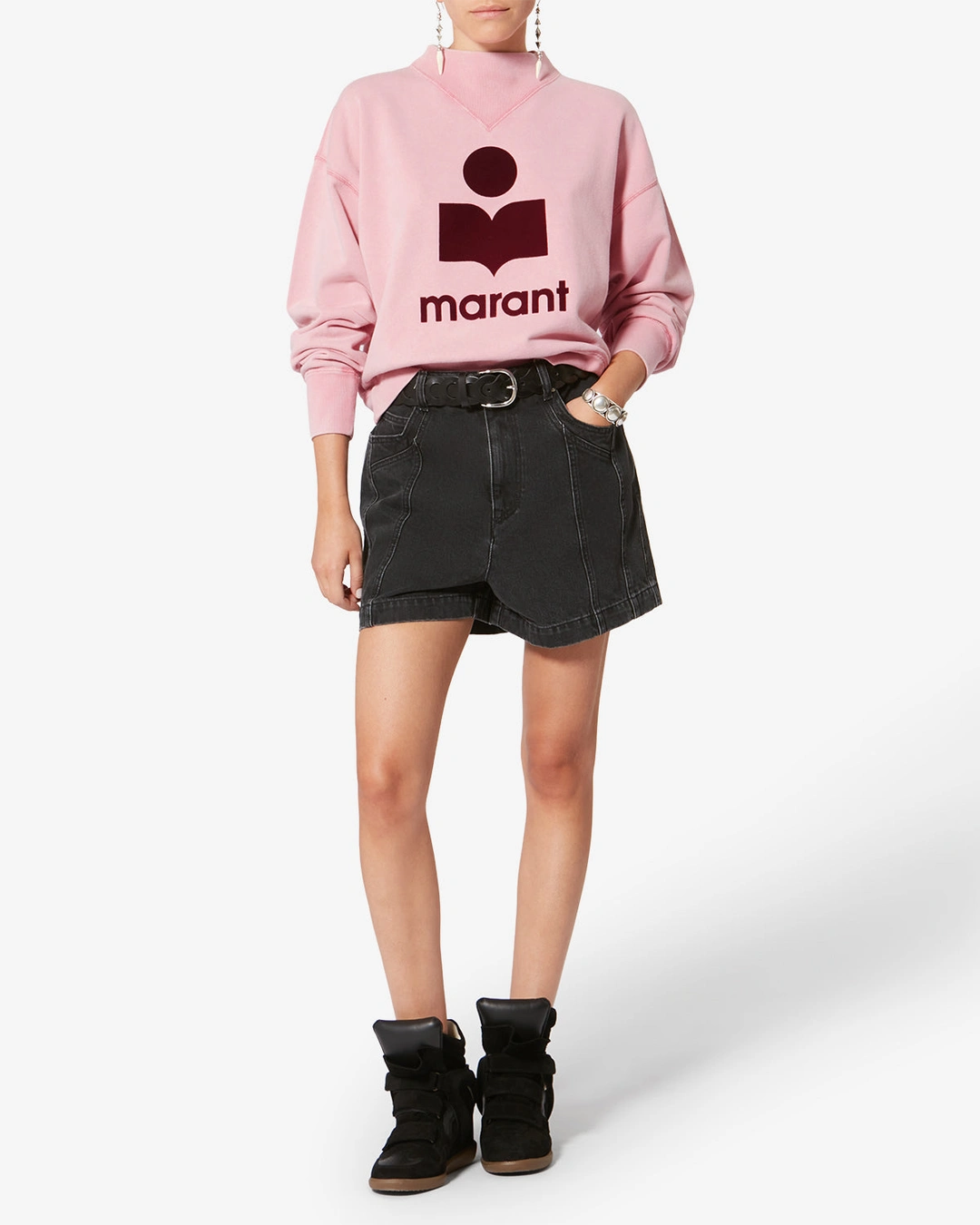 Sweat Shirt Moby - Femme - Bubblegum-bordeaux - Taille 42 - Marant Étoile - 4