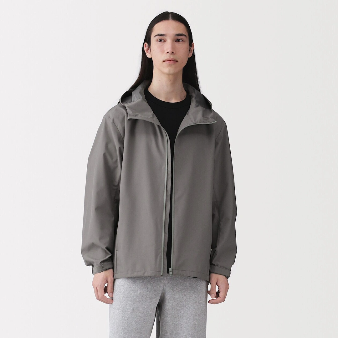 Veste à capuche en polyester déperlante pour homme