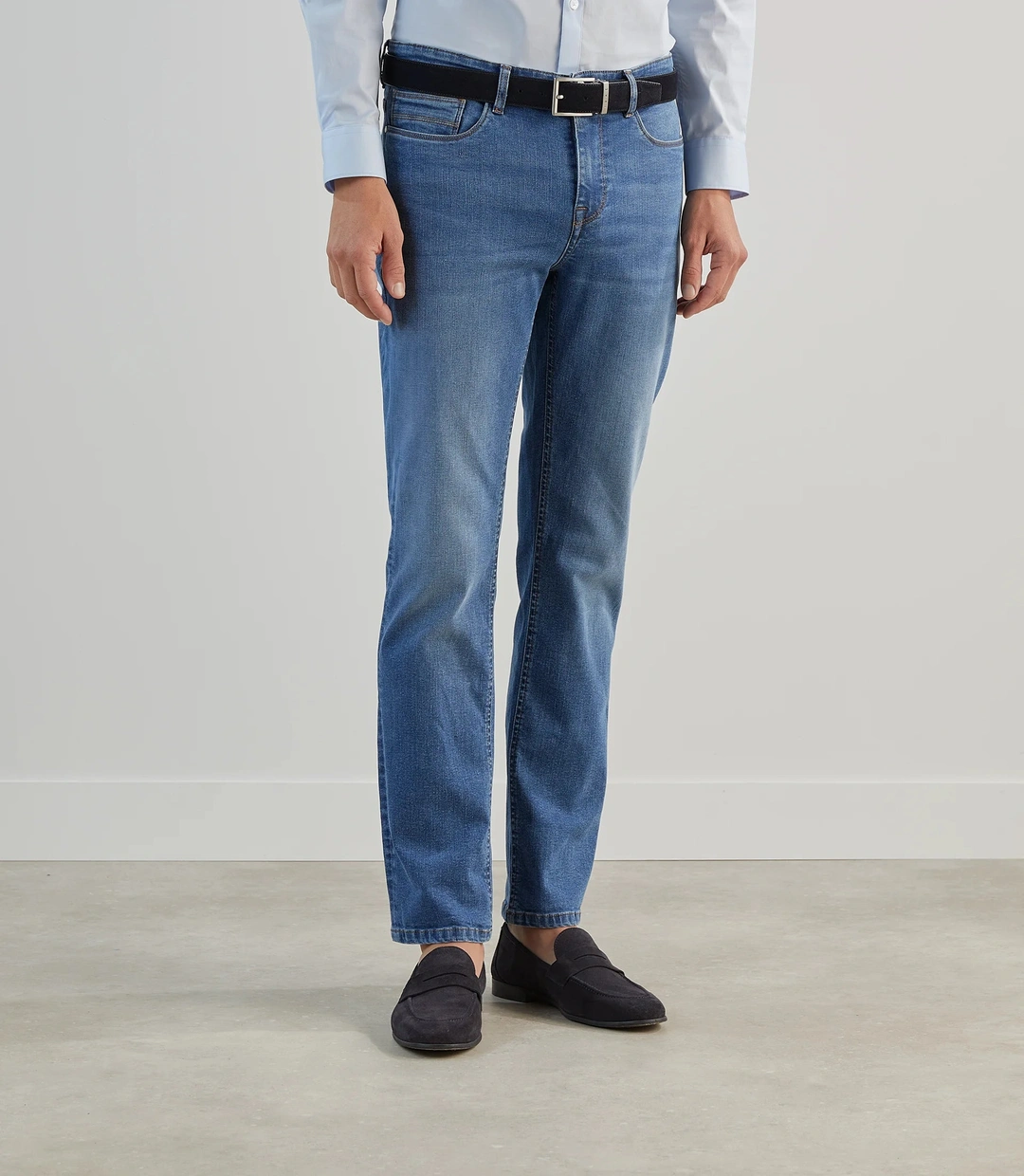 IZAC - Jean 5 poches regular bleu moyen