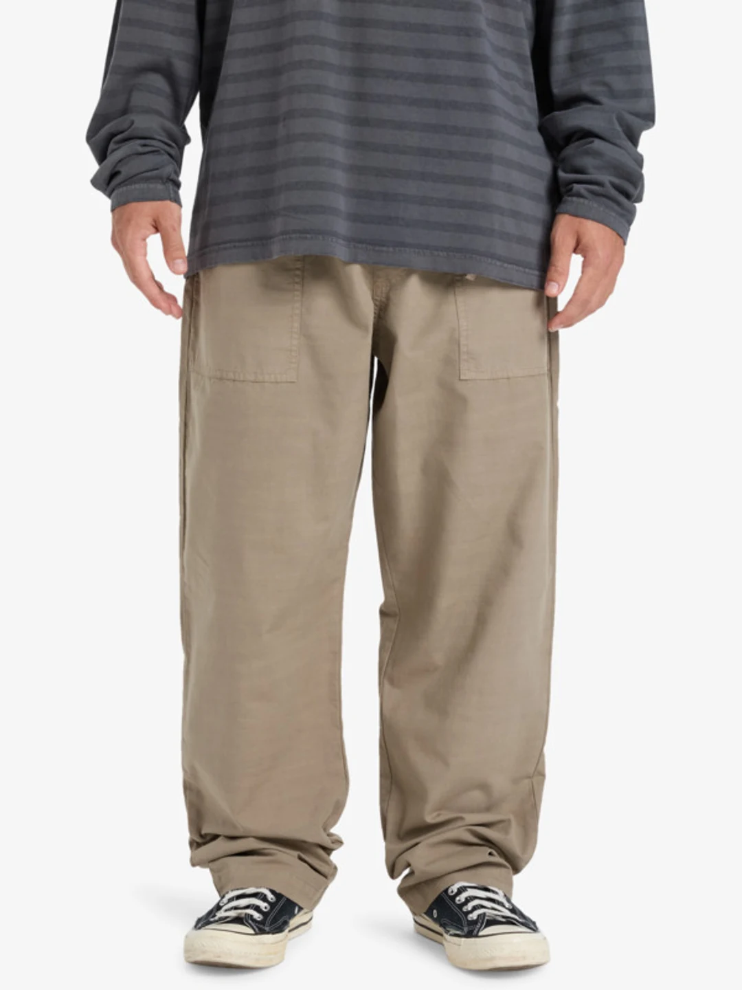 Double Crown - Pantalon à taille élastique pour Homme Beige