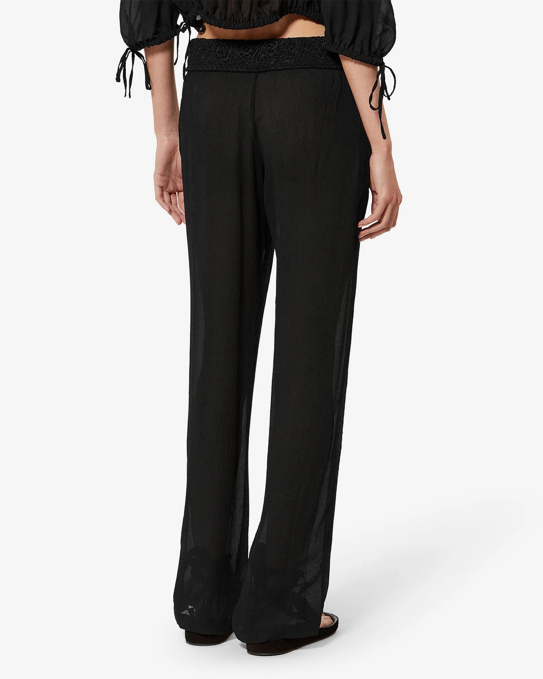 Pantalon Guylene - Femme - Noir - Taille42 - Isabel Marant - Collection Été Femme - Nouvelle Collection Capsule La Riviera - 3