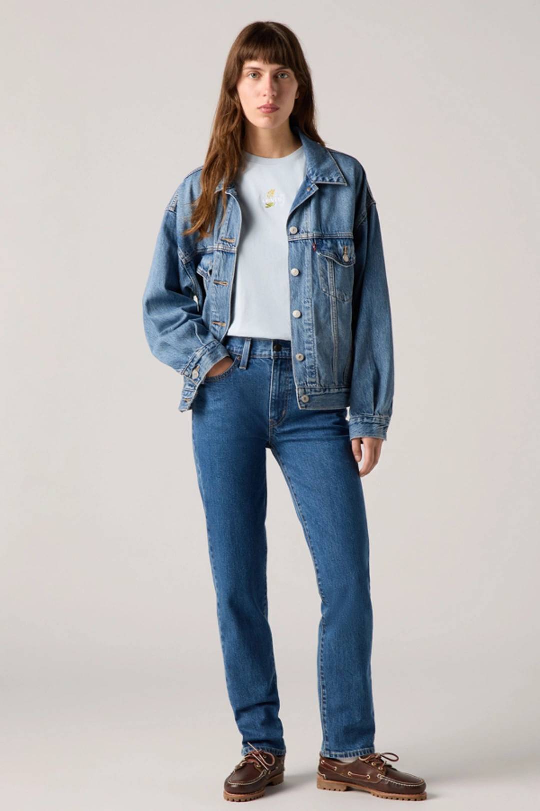 Levi's Jean 724 Taille Haute Droit - Femme - Bleu / Blue Wave Mid - 30X30