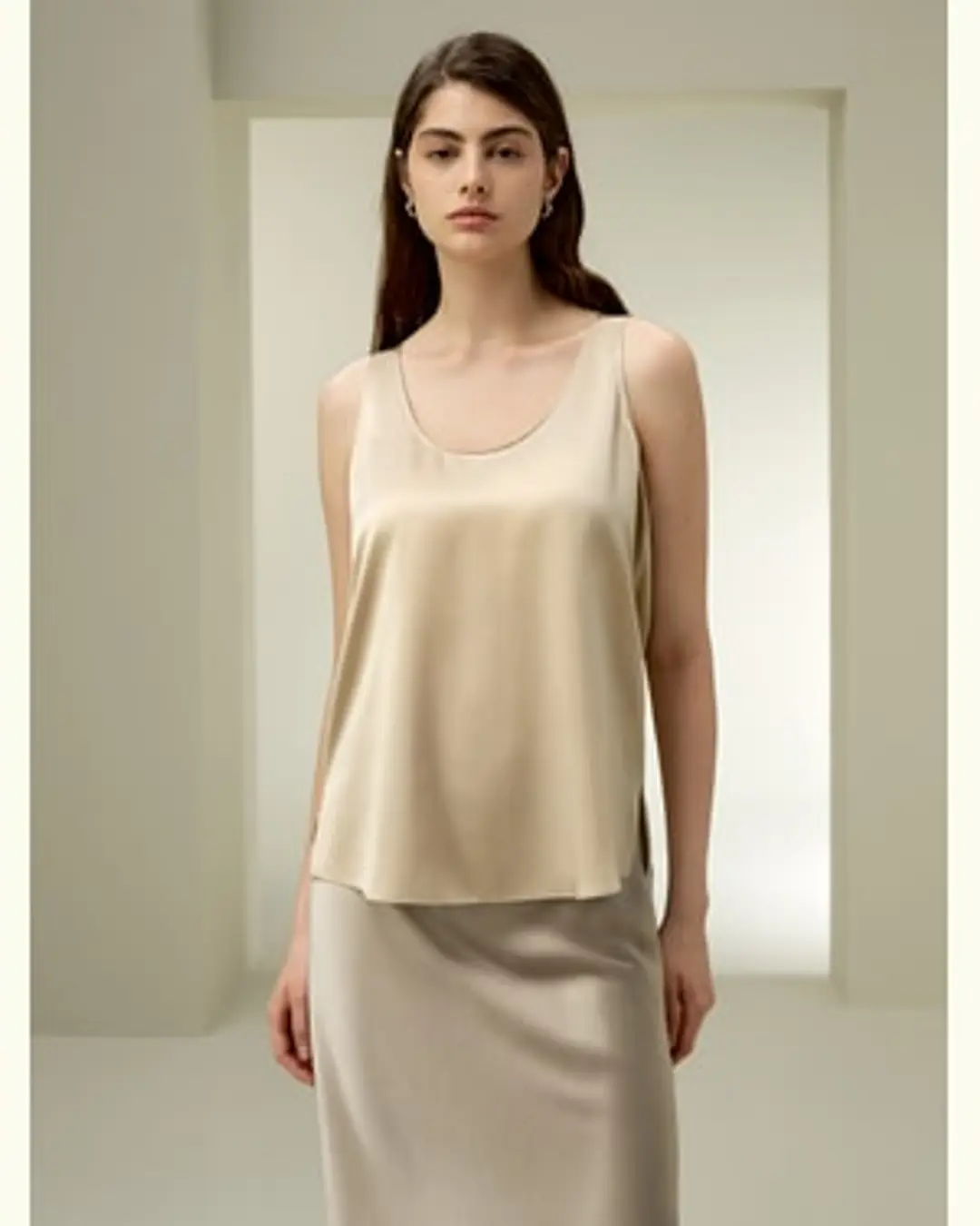 LILYSILK Top Soie Noire Col En U Décontracté Hypoallergénique Soie De Mûrier Léger Et Résistant Aux Rides Anti-Allergies Bleu Marine M