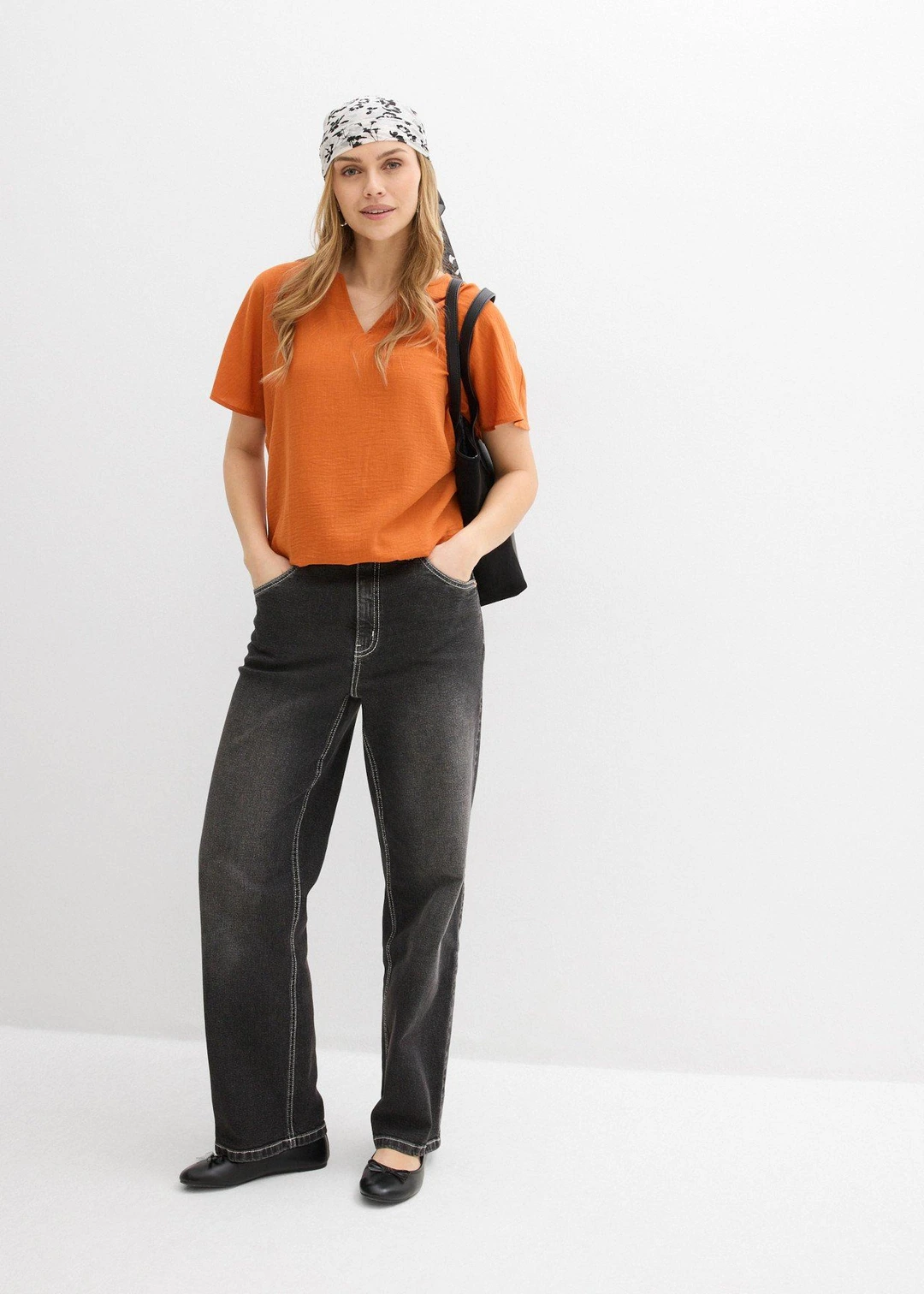 Blouse oversize à base élastiquée - 2