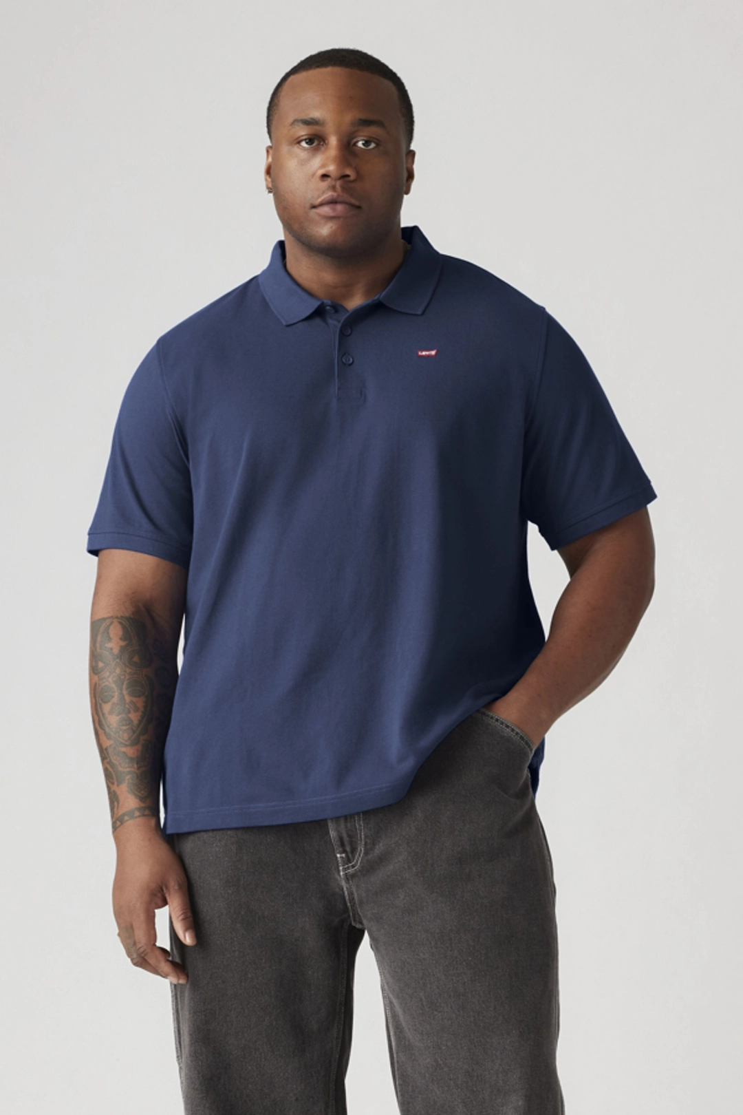 Levi's Polo Housemark (Grandes Tailles) - Homme - Noir / Mineral Black - 5XL