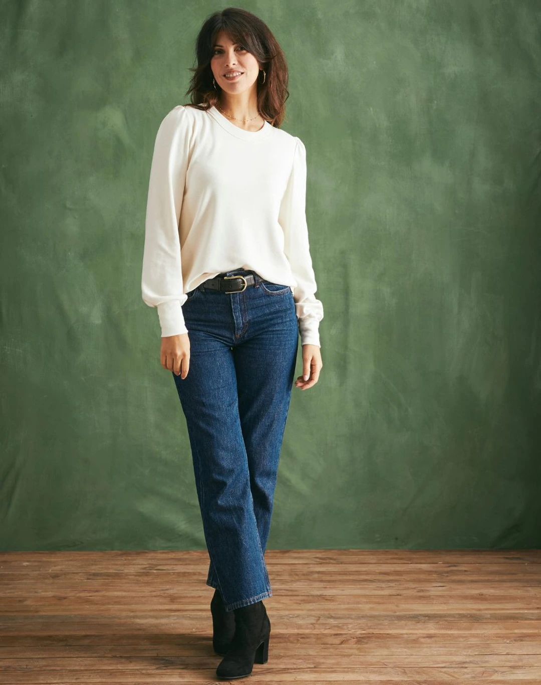 Top  manches longues - Ecru - Blanc - Taille 2XL - Lemahieu