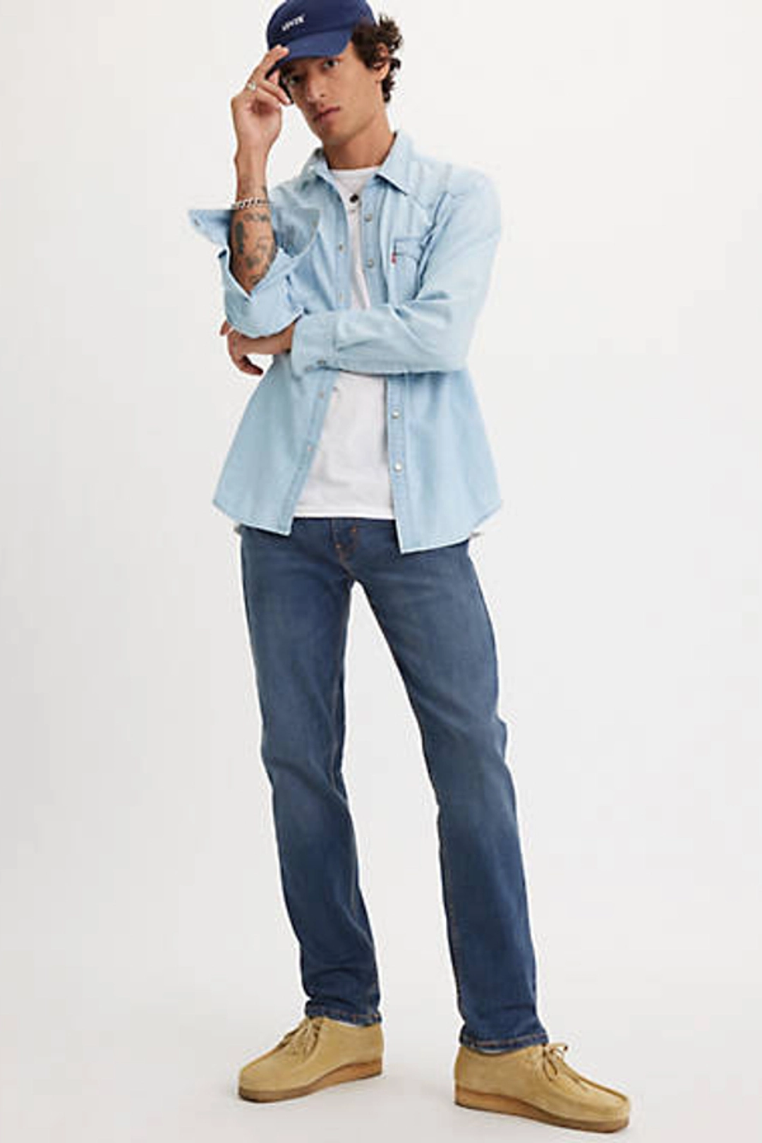 Levi's Jean Fuselé 502 - Homme - Bleu / Rock Cod - 40X32