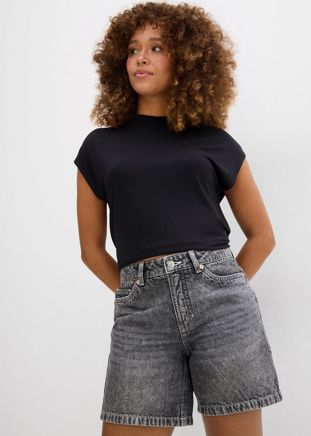 Short en jean, taille mi-haute - 3