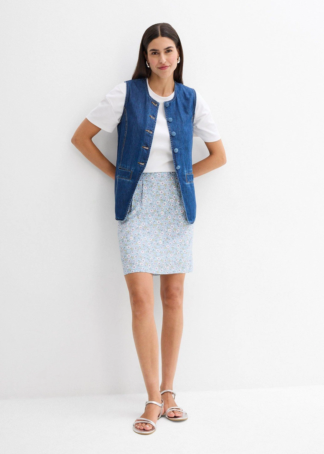Mini-jupe en viscose fluide - 2
