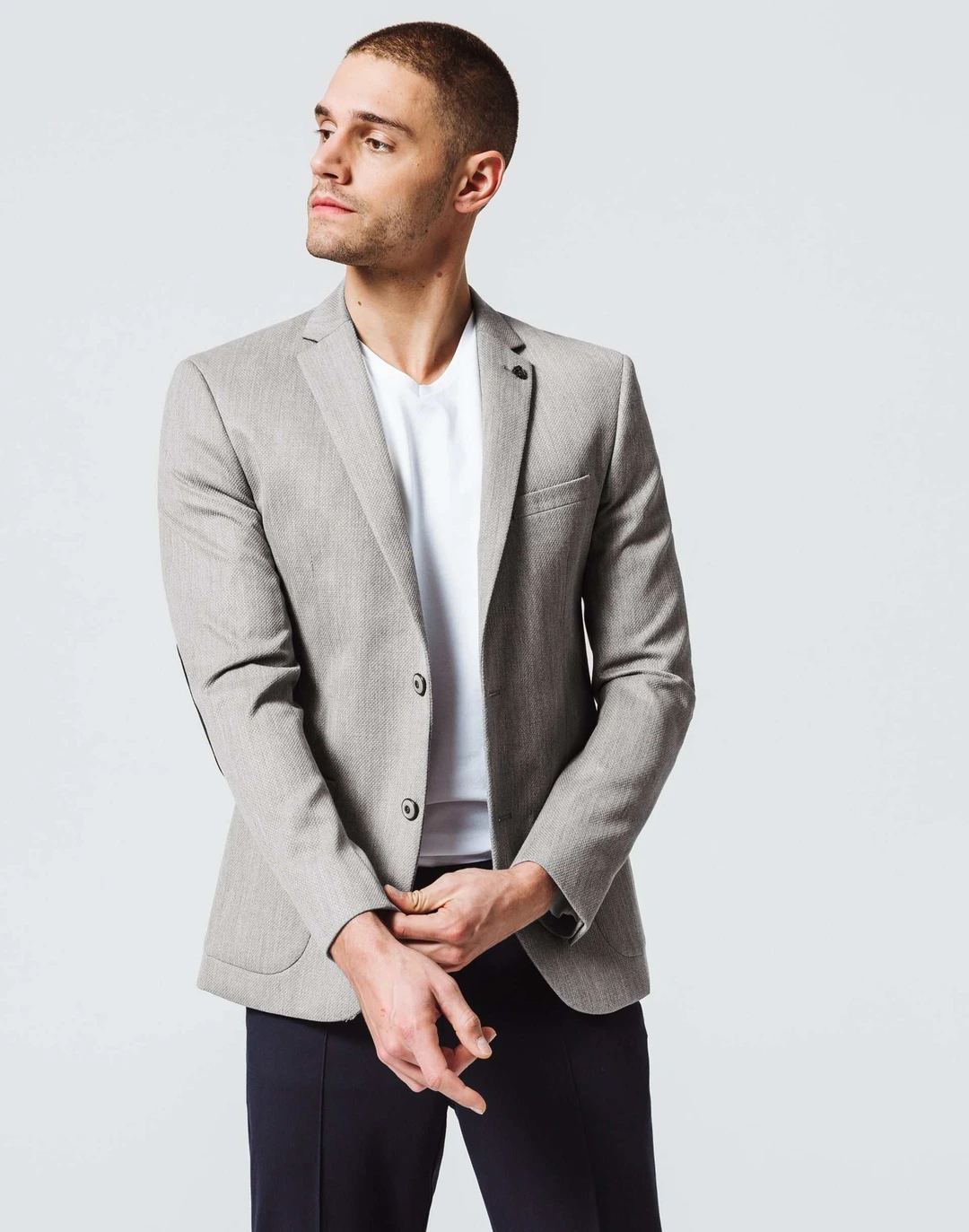 IZAC - Veste Casual Grise Coudières