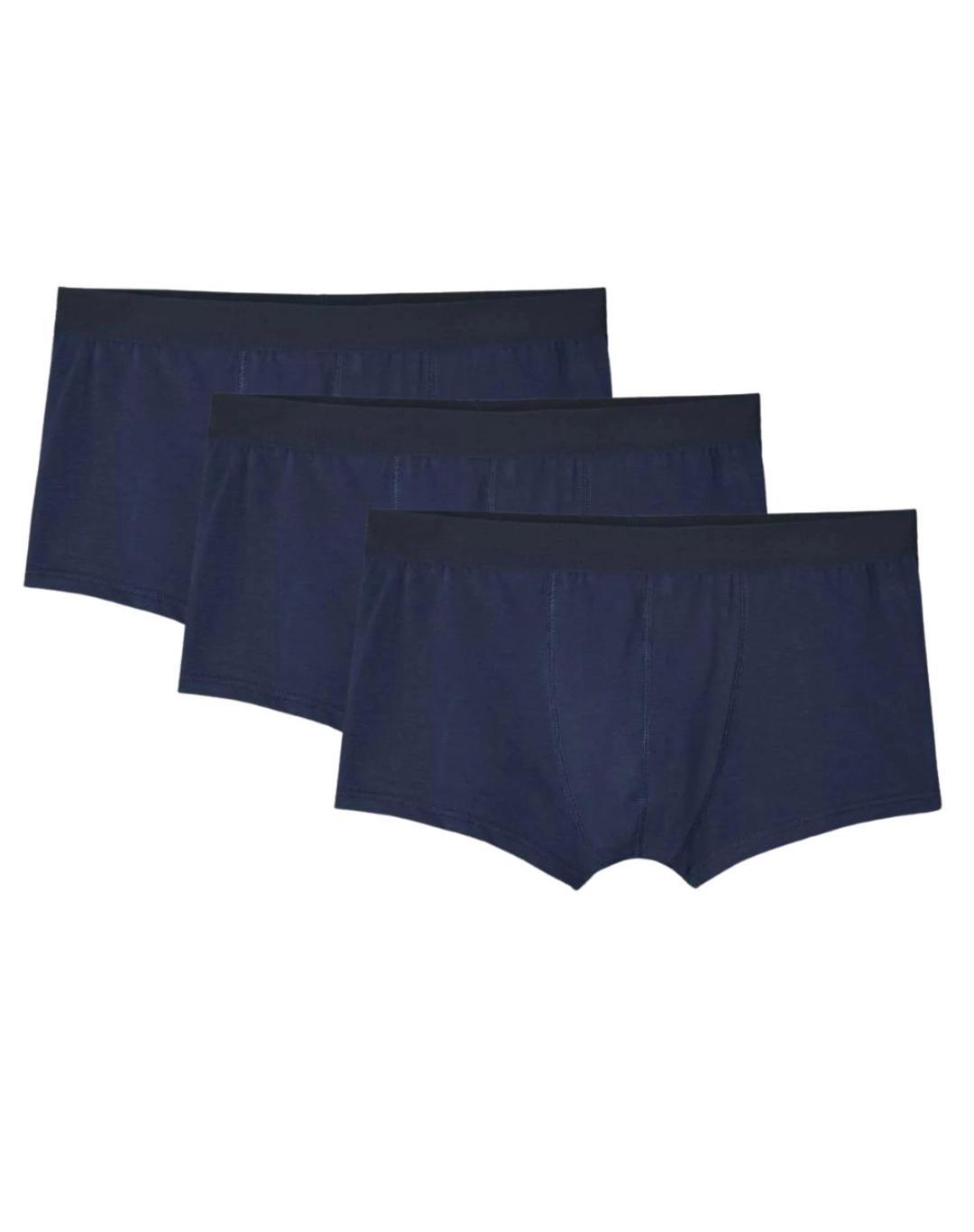 3x Boxers courts en Coton BIO - Bleu minuit - Taille 2XL - Lemahieu