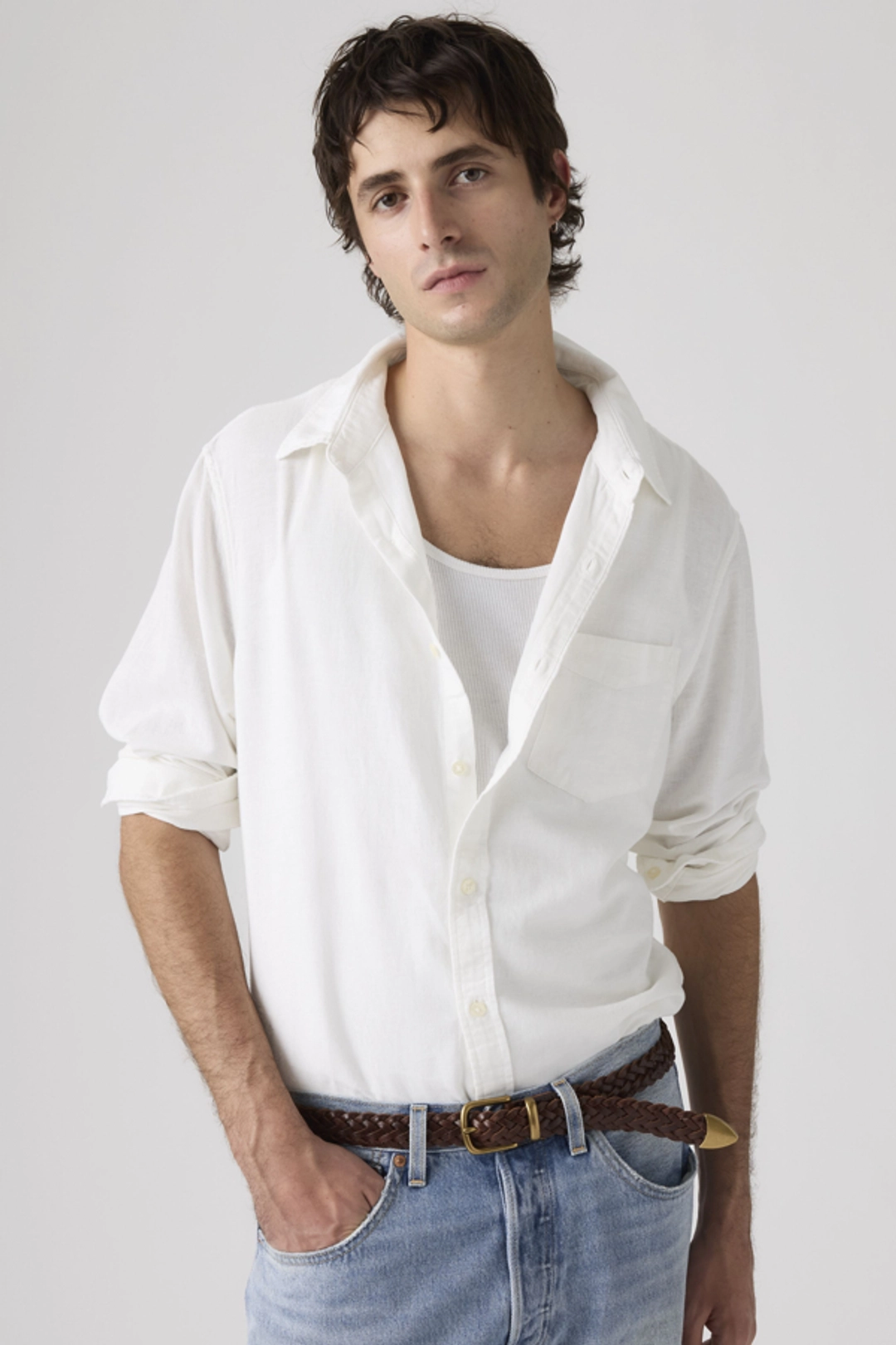 Levi's Chemise À Poche Sunset Standard - Homme - Blanc / White 17 Oxford - 2XL
