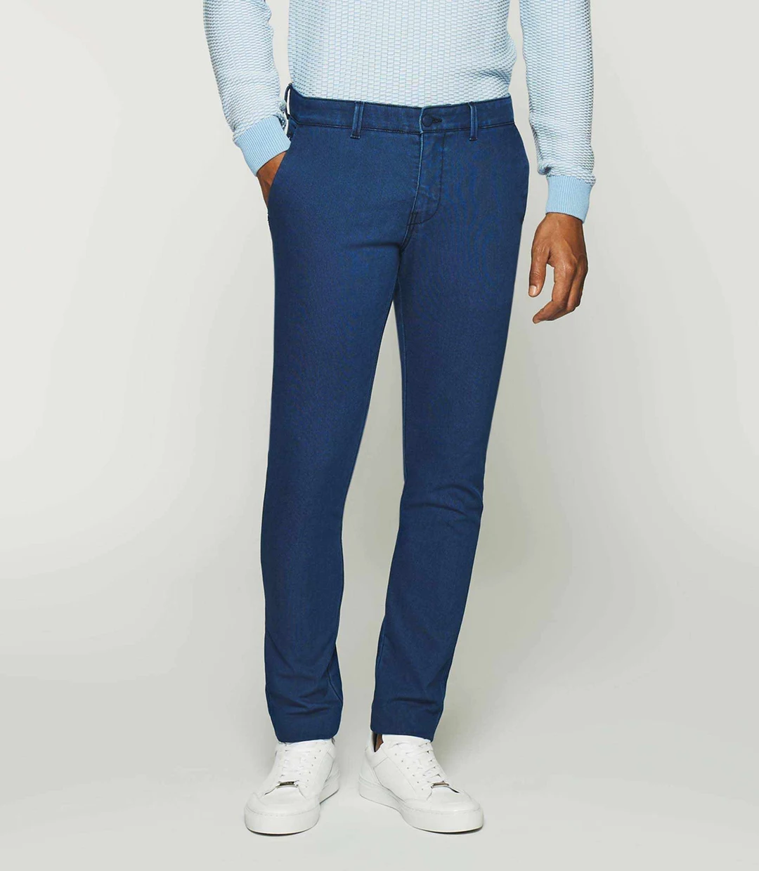 IZAC - Pantalon slack bleu PERREBI