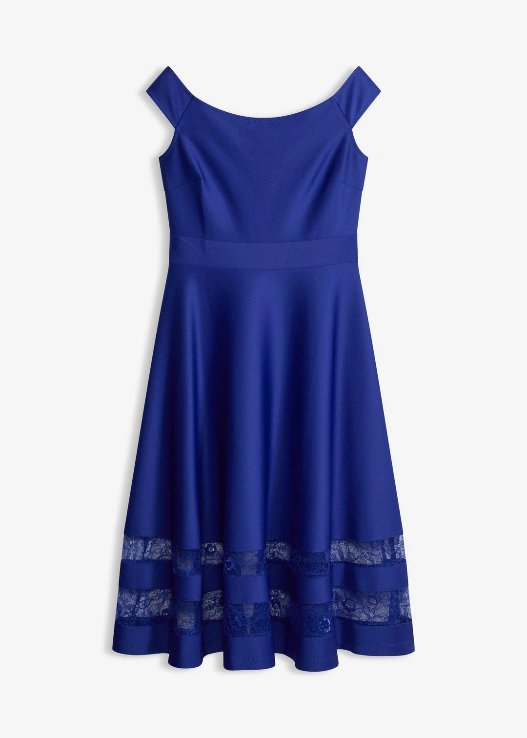 Robe col Bardot avec dentelle