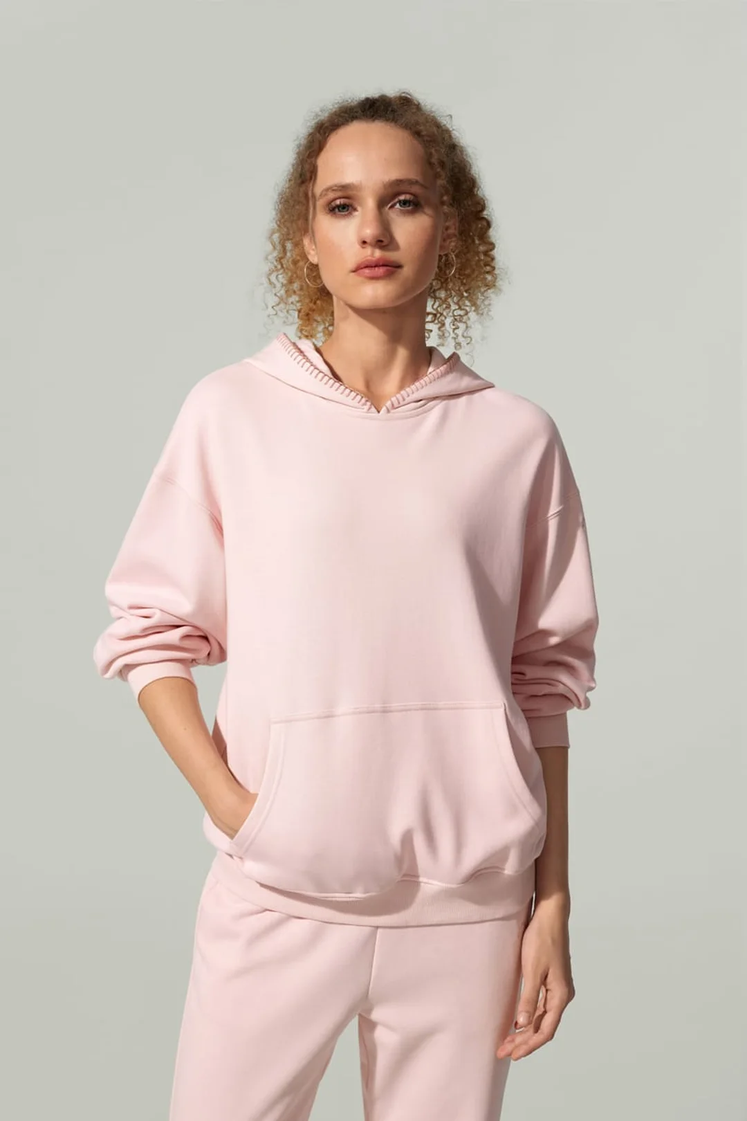LILYSILK Sweat Seamflow Douceur Gris Chiné XS - SILKERRY Doux Respirant Oversize Capuche Femme