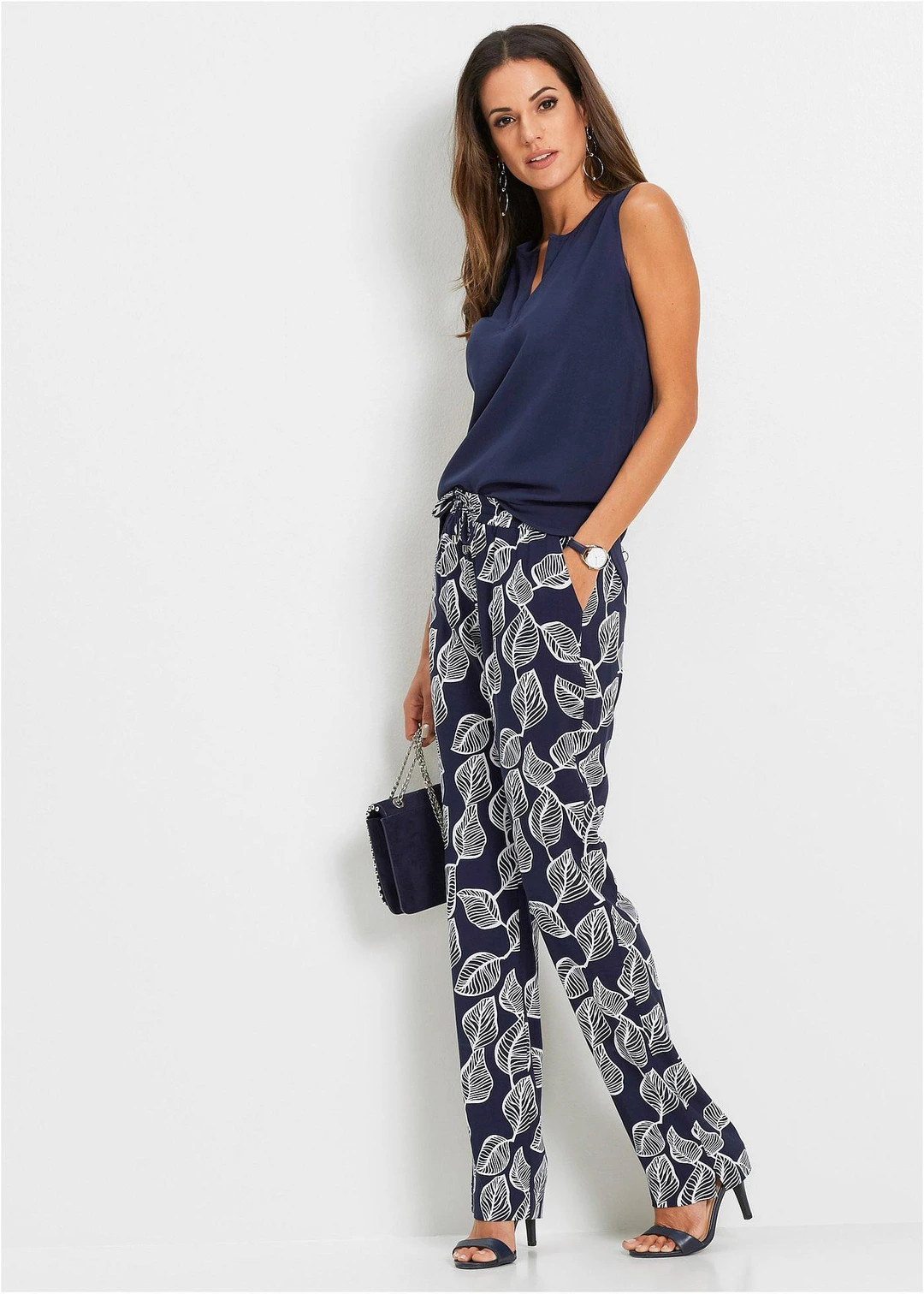 Pantalon à taille élastiquée